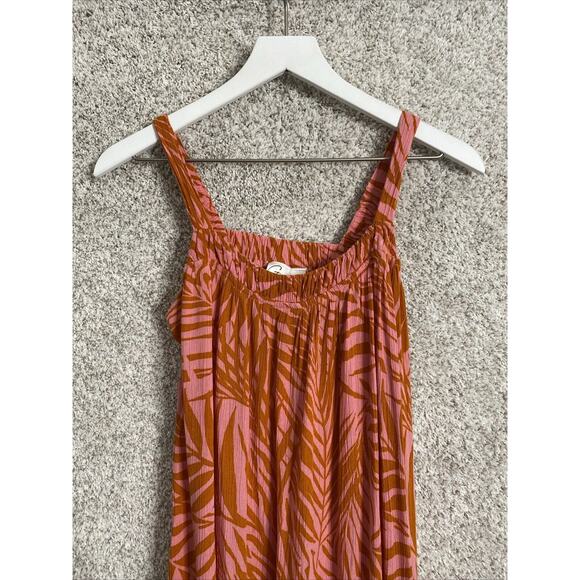 Goa Beachwear‎ By Japna Pink/Orange Palm Leaves Maxi Dress Small - Picture 2 of 8